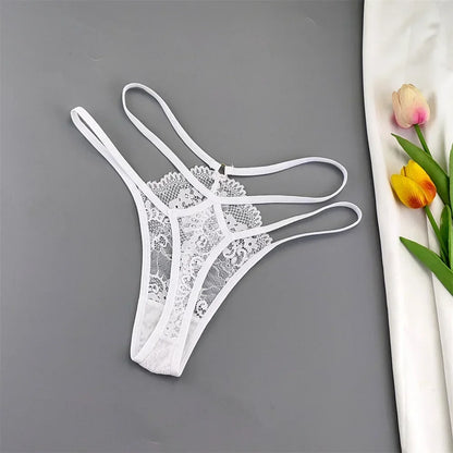 Elira – pántos csipke tanga szett