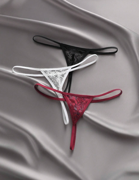 Bella – csipke tanga szett (3 db)