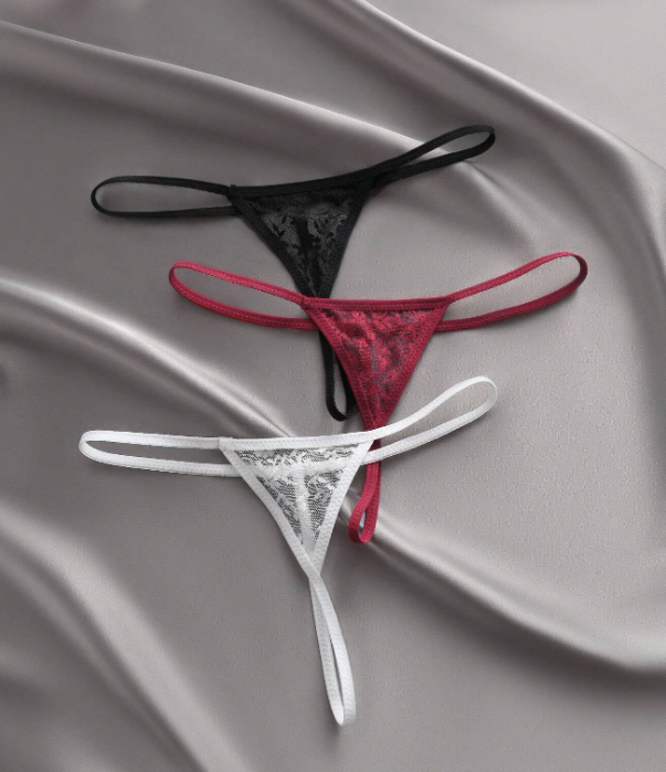 Bella – csipke tanga szett (3 db)