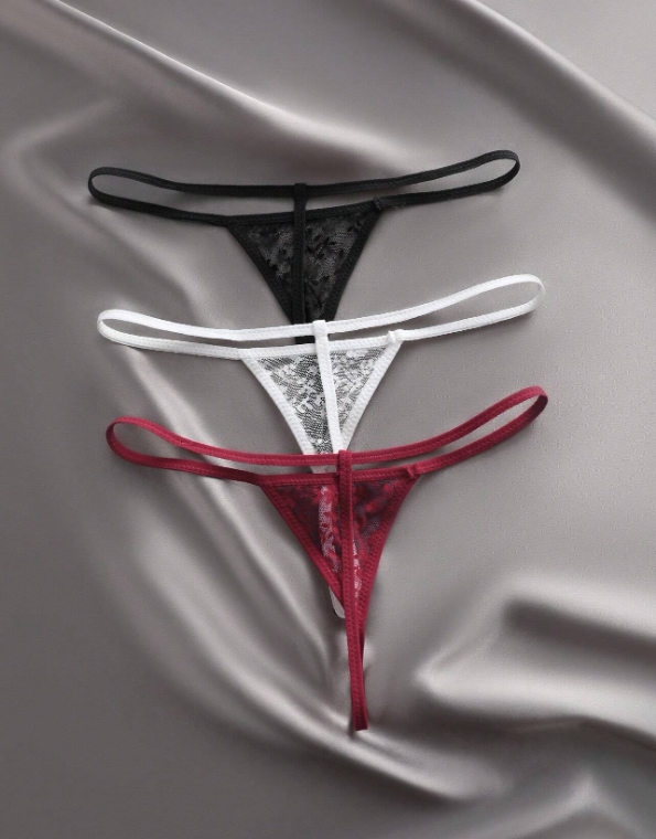 Bella – csipke tanga szett (3 db)
